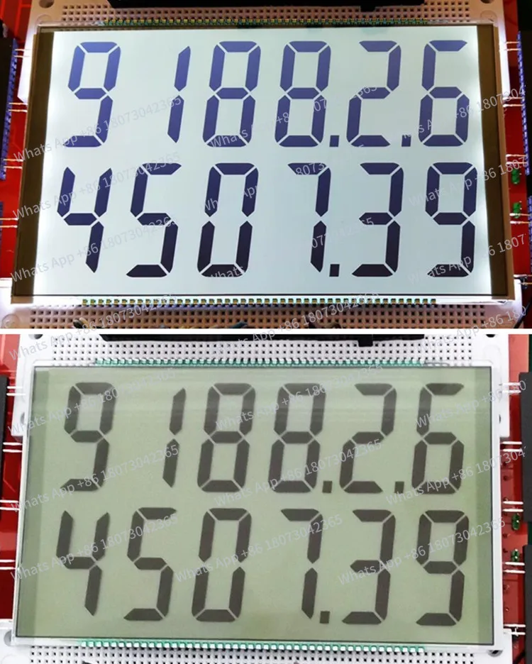 90PIN Positive Double 6-Digits Segment LCD Panel Fuel Dispenser Display Screen 3-5V Static Drive