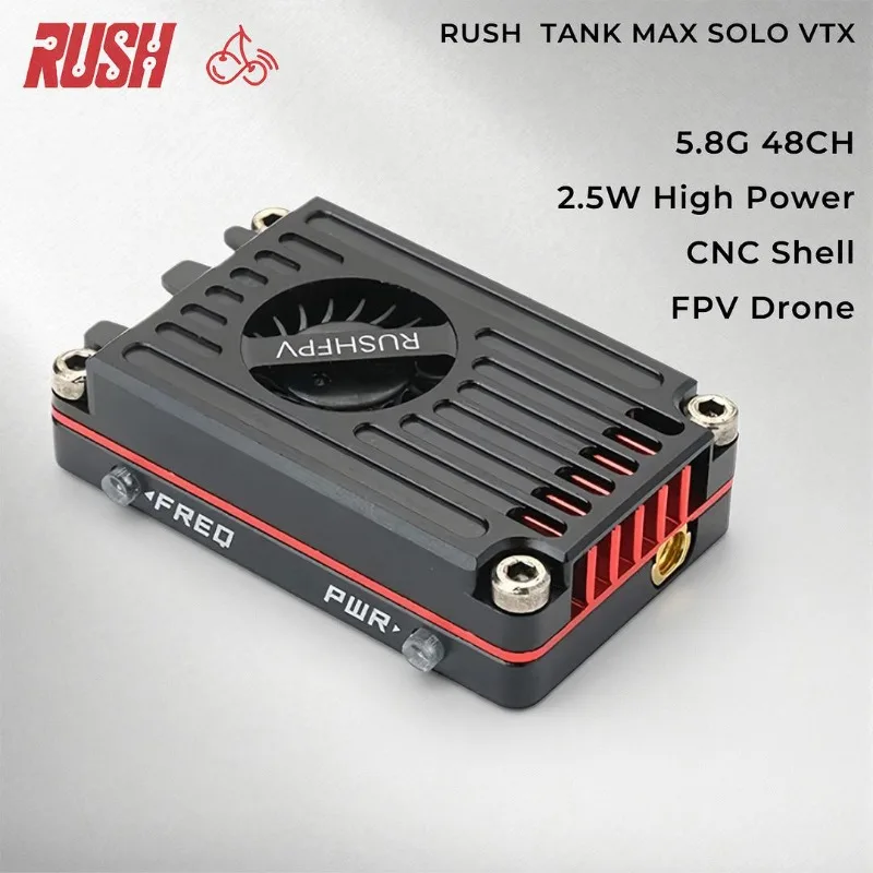 Видеопередатчик RUSH TANK MAX SOLO 5.8ГГц 2.5Вт высокой мощности 48 каналов с корпусом из ЧПУ для радиоуправляемых FPV дронов и самолетов
Видеопередатчик RUSH TANK MAX SOLO 5.8ГГц 2.5Вт высокой мощности 48 каналов с корпусом из ЧПУ для радиоуправляемых FPV дронов и самолетов