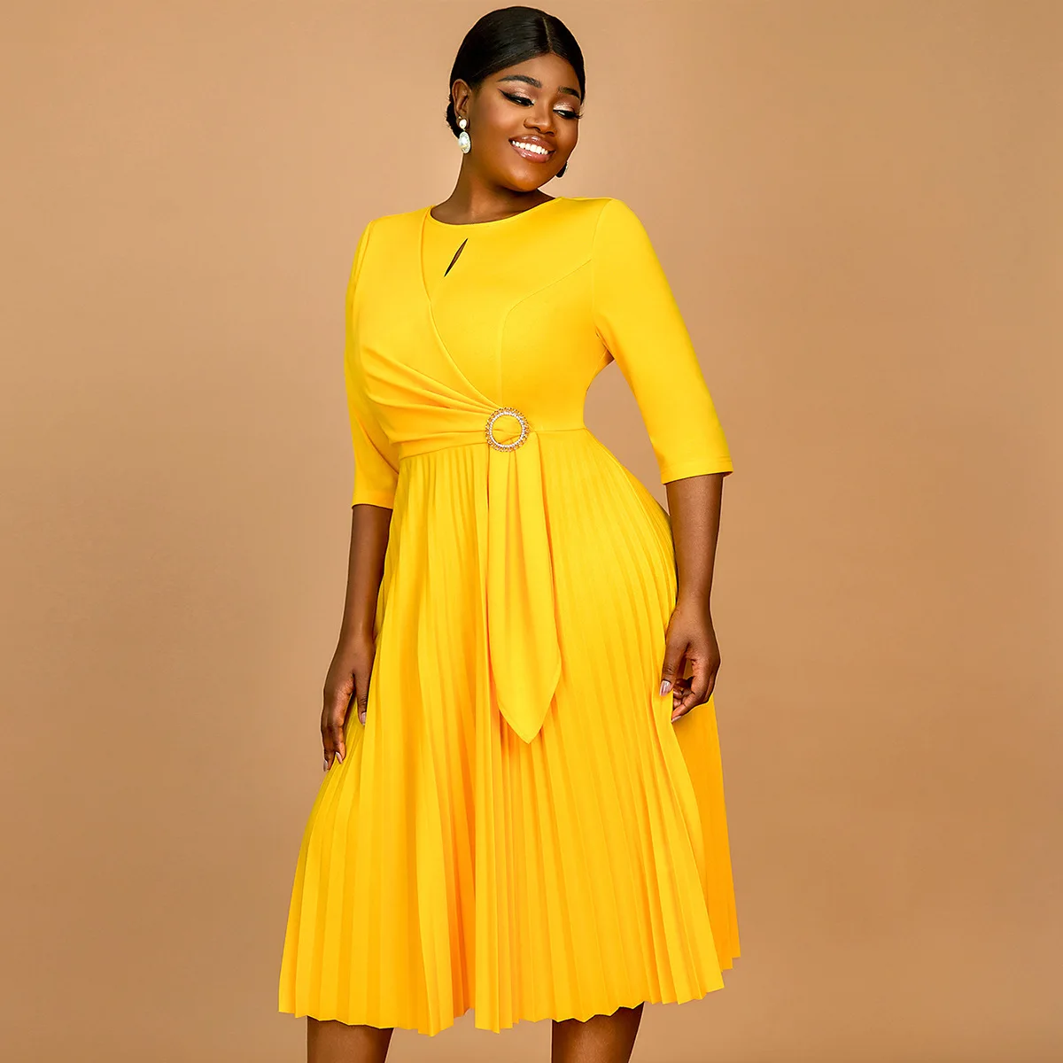 Am041216 Round Neck Fashionable Women's Clothing Temperament Elegant Pleated Skirt Belt Dress Party Summer Elegantes Casual Y2k
Am041216 Round Neck Fashionable Women's Clothing Temperament Elegant Pleated Skirt Belt Dress Party Summer Elegantes Casual Y2k