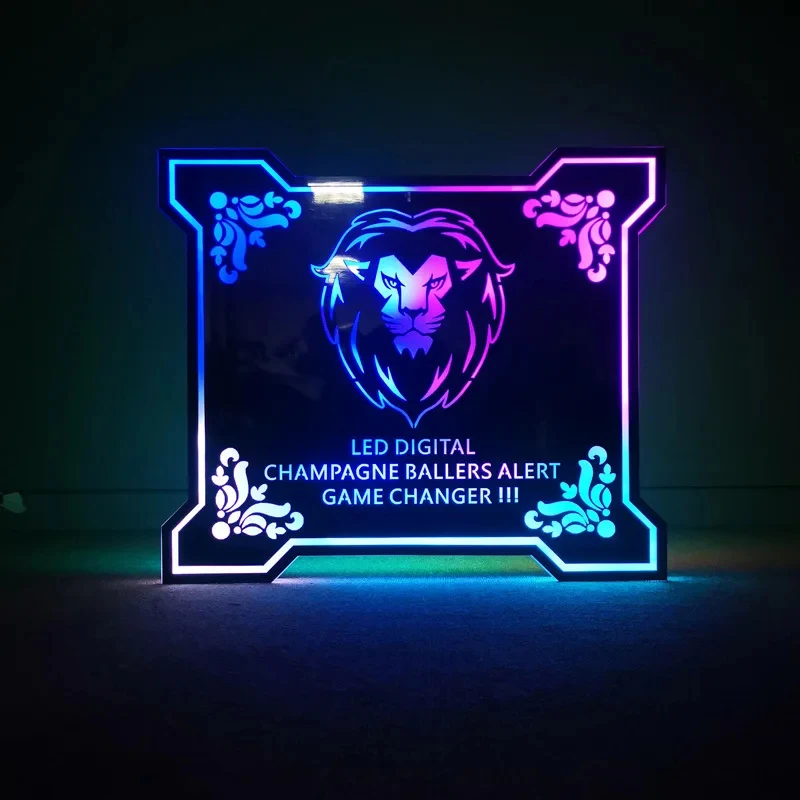 Champagne VIP LED Screen Illuminated Message Board Sign Eco-Friendly Acrylic Black Nightclub App-Operated Marquee for Parties
Champagne VIP LED Screen Illuminated Message Board Sign Eco-Friendly Acrylic Black Nightclub App-Operated Marquee for Parties