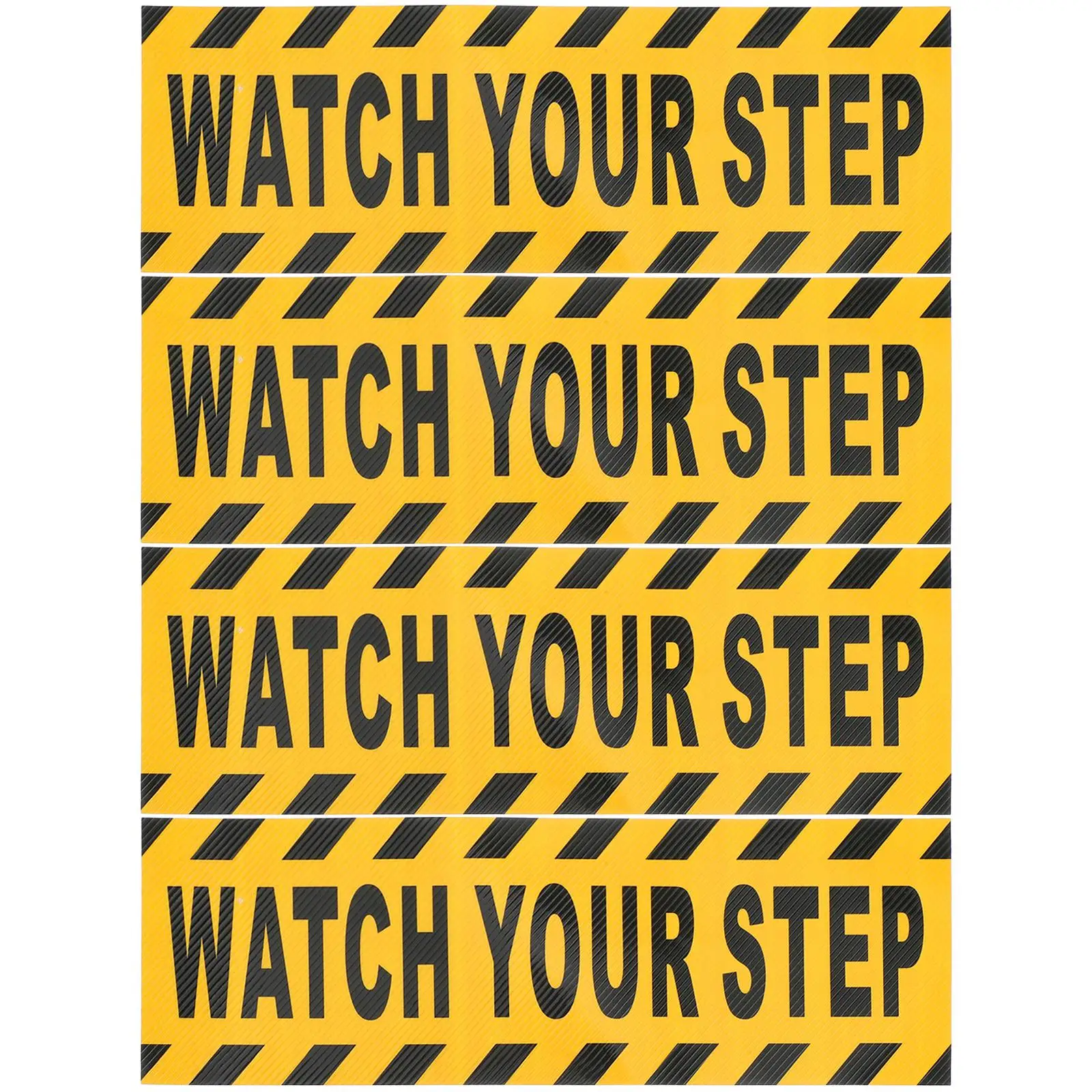 4Pcs BlackYellow PVC AntiSlip Stickers 30x10cm Floor Safety Signs Caution Tape for Stairs Hallways LargeFont
4Pcs BlackYellow PVC AntiSlip Stickers 30x10cm Floor Safety Signs Caution Tape for Stairs Hallways LargeFont