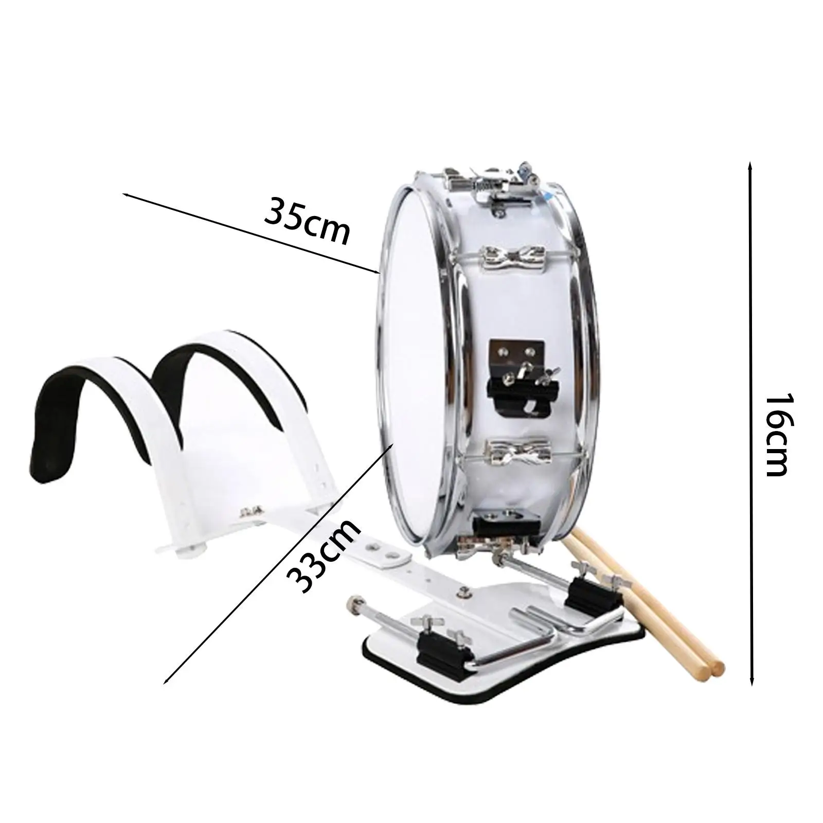 13" Snare Drum Set Music Educational with Drum Sticks, Back Bracket
13" Snare Drum Set Music Educational with Drum Sticks, Back Bracket