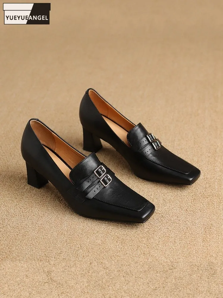 Designer Women New Versatile Office Square Head Buckle Genuine Leather High Heel 6cm Shoes Solid Color Fashion Ladies Elegant
Designer Women New Versatile Office Square Head Buckle Genuine Leather High Heel 6cm Shoes Solid Color Fashion Ladies Elegant