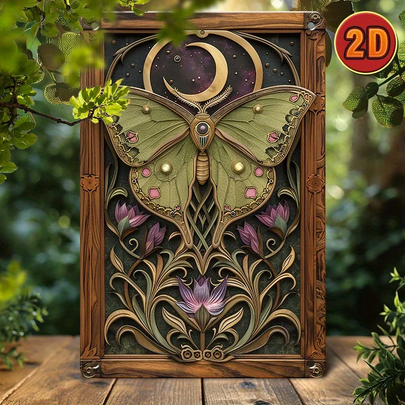 Vintage Purple Luna Moth and Moon Metal Wall Art - 8x12 Inch Aluminum Sign, Mystical Night Sky Decor with Floral Elements
Vintage Purple Luna Moth and Moon Metal Wall Art - 8x12 Inch Aluminum Sign, Mystical Night Sky Decor with Floral Elements