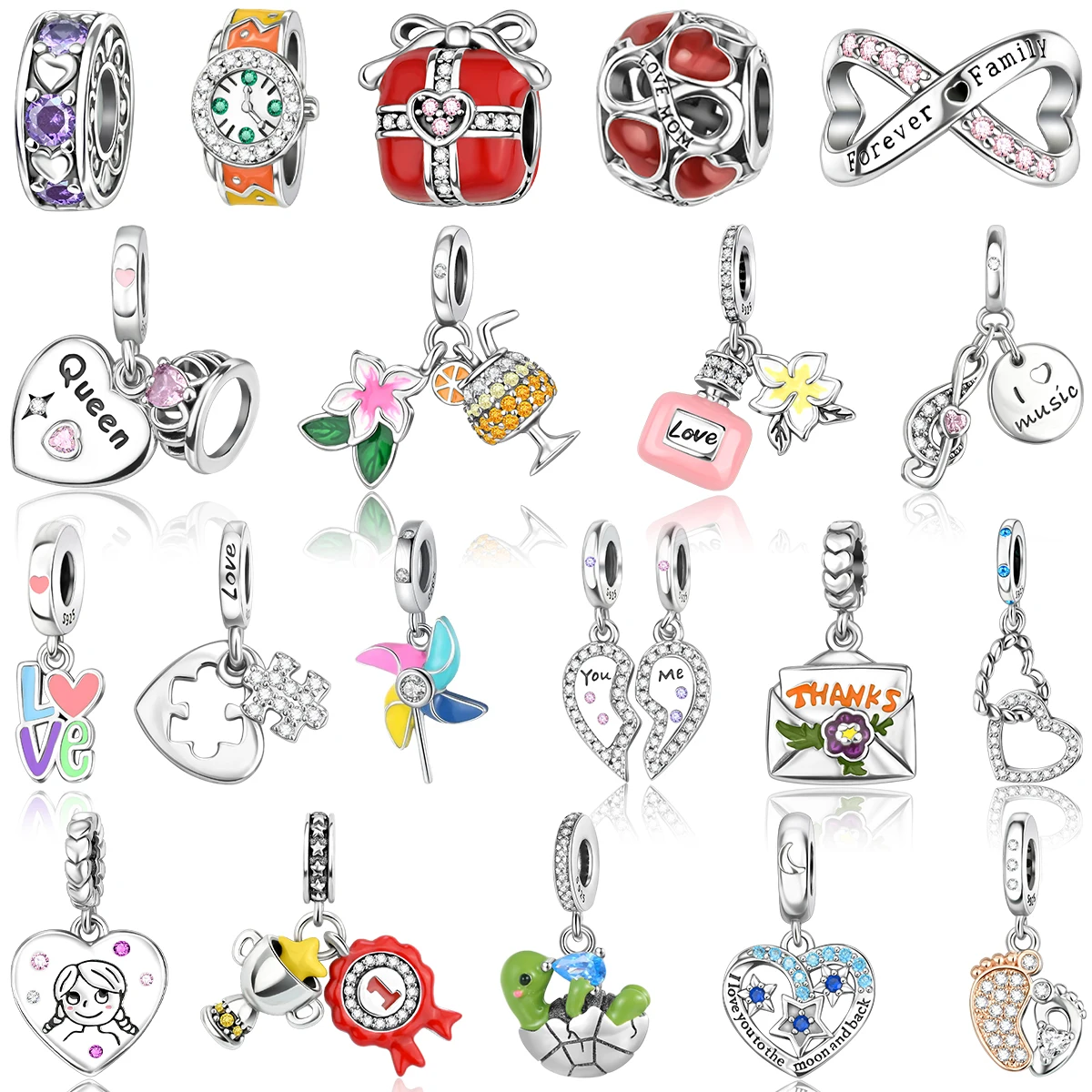 925 Sterling Silver Love Sentimental Gift Queen Heart Watch Pinwheel Charm Spacer Bead Inlaid Gem DIY Bracelet Gift Fine Jewelry
925 Sterling Silver Love Sentimental Gift Queen Heart Watch Pinwheel Charm Spacer Bead Inlaid Gem DIY Bracelet Gift Fine Jewelry