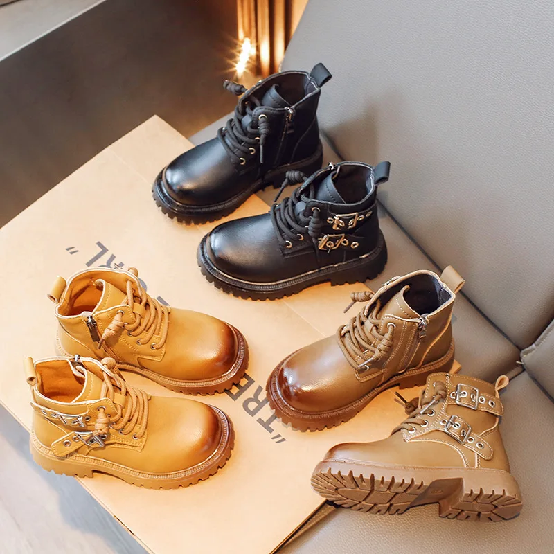 British Fashion Buckle Children Leather Boots Handsome Boys Student Riding Boots Toddler Girls Autumn Ankle Motorcycle Boots
British Fashion Buckle Children Leather Boots Handsome Boys Student Riding Boots Toddler Girls Autumn Ankle Motorcycle Boots