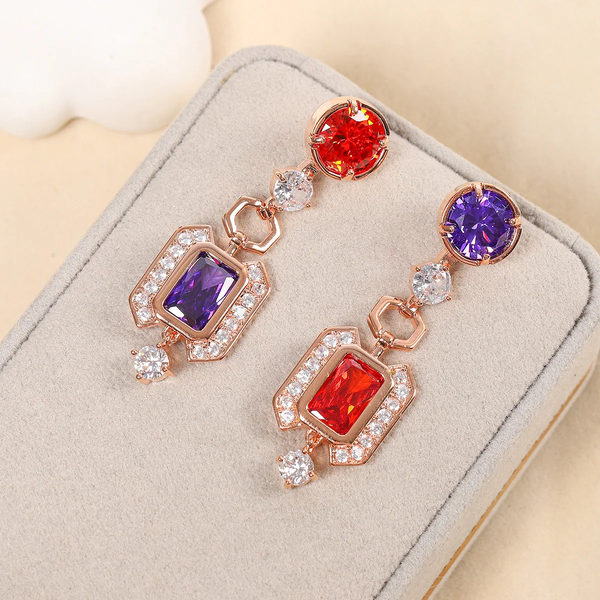 925 Silver Needle Luxury Red Amethyst Gemstone Drop Earrings, Elegant Party Statement Jewelry Gift for Women
925 Silver Needle Luxury Red Amethyst Gemstone Drop Earrings, Elegant Party Statement Jewelry Gift for Women