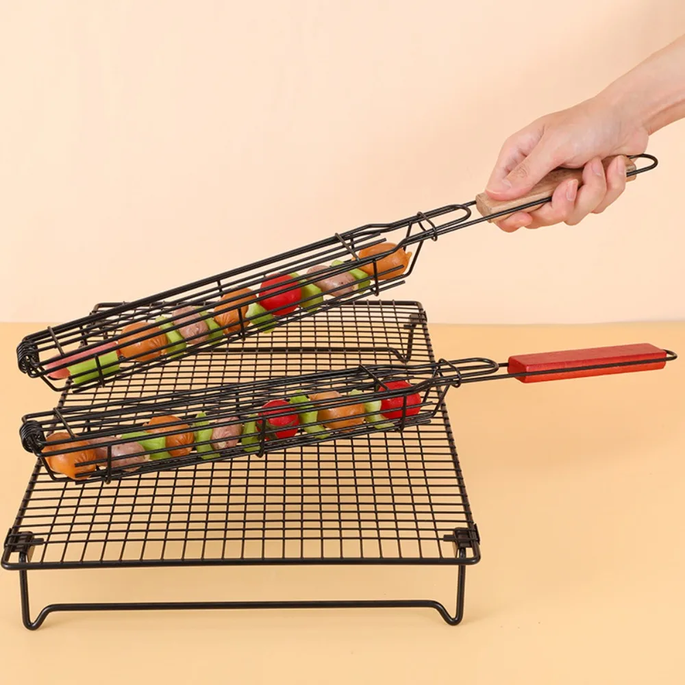 Portable mini barbecue cage | Outdoor picnic hot dog rack | Stainless steel durable grill mesh
Portable mini barbecue cage | Outdoor picnic hot dog rack | Stainless steel durable grill mesh
