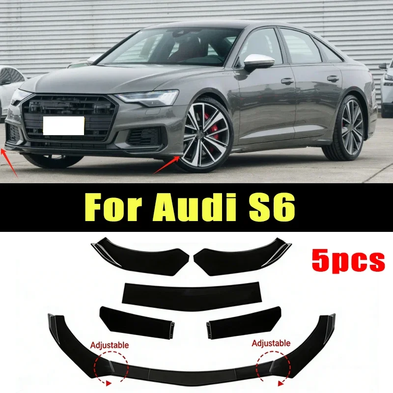 5Pcs ABS Material Universal Car Front Bumper Separator Bumper Lip Body Kit Duck Lip Separator For Audi S6 Car Accessories
5Pcs ABS Material Universal Car Front Bumper Separator Bumper Lip Body Kit Duck Lip Separator For Audi S6 Car Accessories