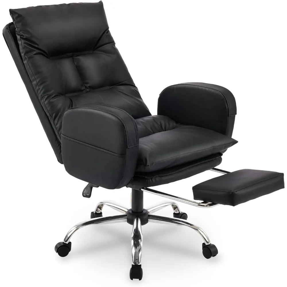 High-Back PU Leather Computer Desk Chair with Footrest, Executive Rolling Swivel Chair with Leg Rest and Double Thick Cushion
High-Back PU Leather Computer Desk Chair with Footrest, Executive Rolling Swivel Chair with Leg Rest and Double Thick Cushion
