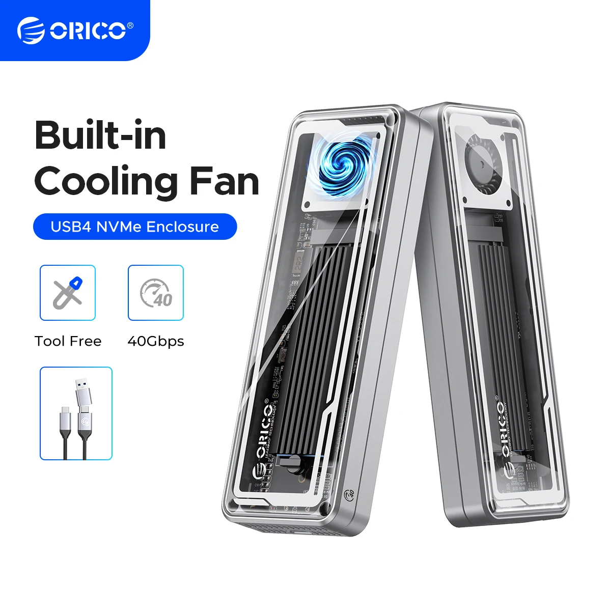 ORICO 40Gbps USB4 M.2 SSD корпус 8TB с вентилятором охлаждения PCIe4.0 NVME корпус Алюминий Совместимый с Thunderbolt 3/4 для Mac
ORICO 40Gbps USB4 M.2 SSD корпус 8TB с вентилятором охлаждения PCIe4.0 NVME корпус Алюминий Совместимый с Thunderbolt 3/4 для Mac