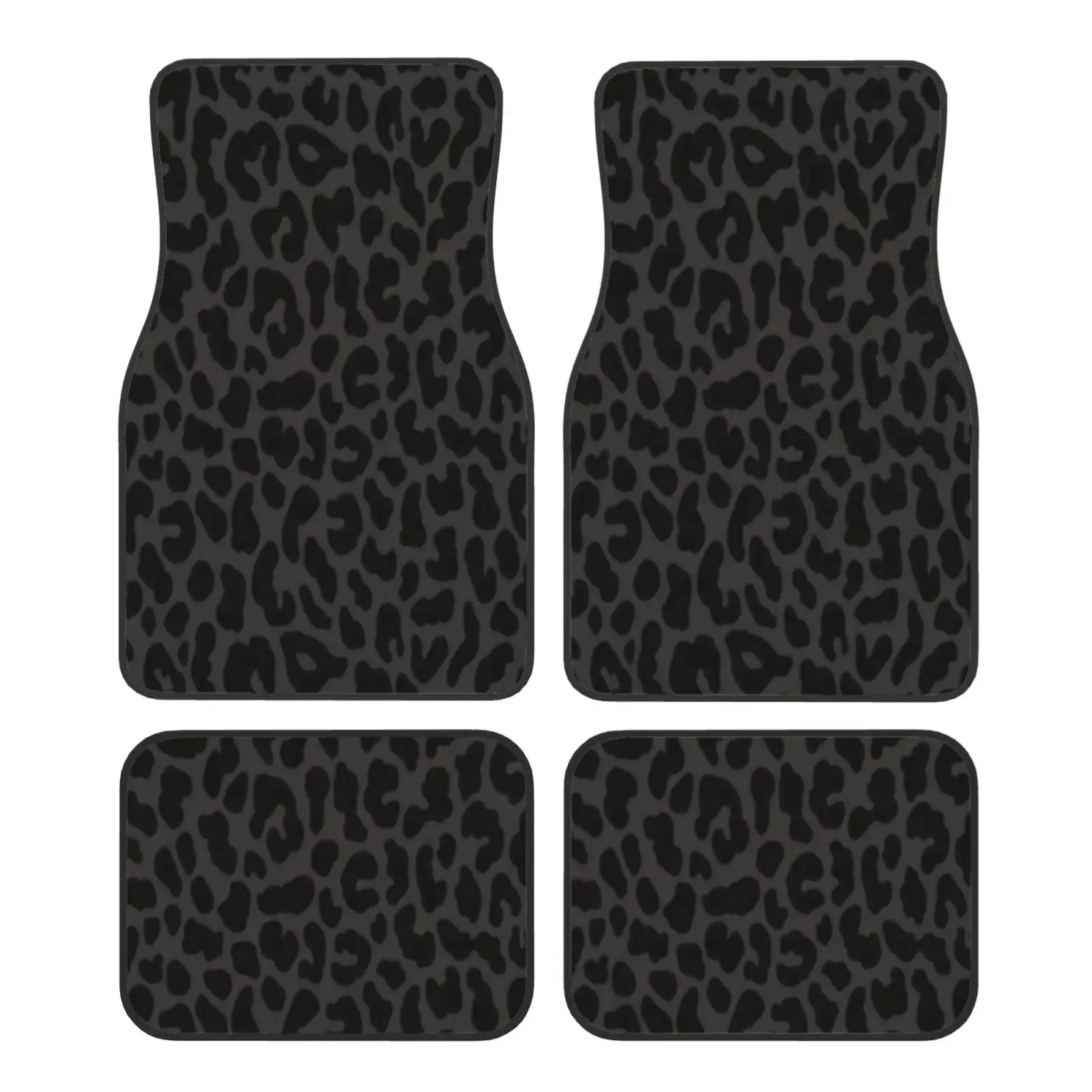 Black Leopard Print Car Floor Mats 4 Pcs Universal Front and Rear Foot Mats with Non-Slip Rubber Backing Auto Accessories Decor
Black Leopard Print Car Floor Mats 4 Pcs Universal Front and Rear Foot Mats with Non-Slip Rubber Backing Auto Accessories Decor