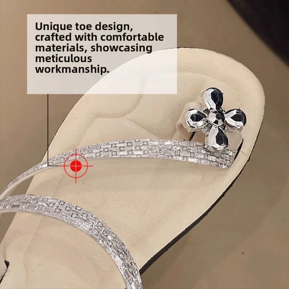 Fashion Rhinestones Summer Women's Sandals Anti-slip Cross Straps Flip Flops Comfortable Toe Ring Sandals Summer Girl's Footwear
Fashion Rhinestones Summer Women's Sandals Anti-slip Cross Straps Flip Flops Comfortable Toe Ring Sandals Summer Girl's Footwear