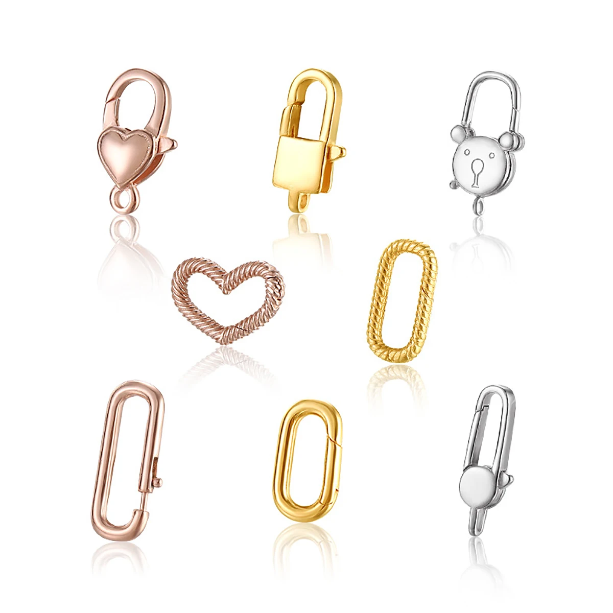 1pc Bracelet Clasps Hooks End 925 Sterling Silver Rectangle Heart Clasps Connector for Necklace DIY Jewelry Making Supplies
1pc Bracelet Clasps Hooks End 925 Sterling Silver Rectangle Heart Clasps Connector for Necklace DIY Jewelry Making Supplies