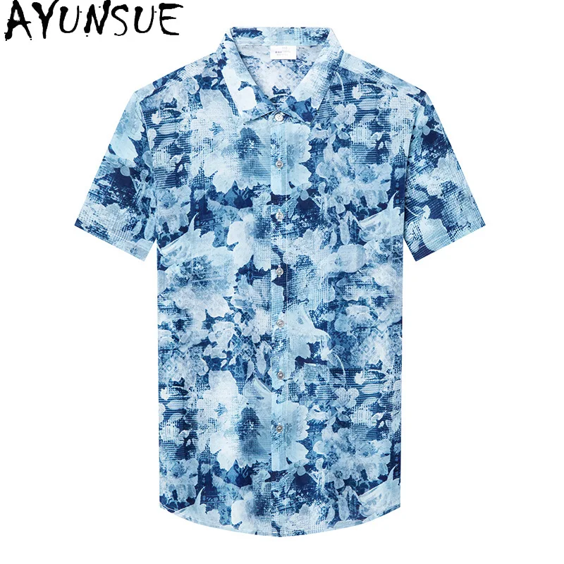 AYUNSUE 100%Real Mulberry Silk Shirts for Men Casual Short Sleeve Shirt Summer Top Thin Printed Shirts Man Shirt Streetwear 2026
AYUNSUE 100%Real Mulberry Silk Shirts for Men Casual Short Sleeve Shirt Summer Top Thin Printed Shirts Man Shirt Streetwear 2026