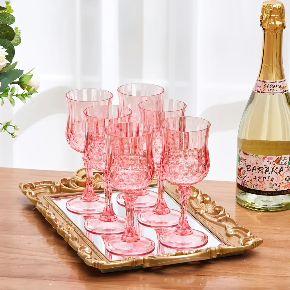 50pcs 7Oz Plastic Vintage Wine Glasses Reusable Colored Goblets Patterned Drinking Water Glasses Cup Dishwasher Safe
50pcs 7Oz Plastic Vintage Wine Glasses Reusable Colored Goblets Patterned Drinking Water Glasses Cup Dishwasher Safe