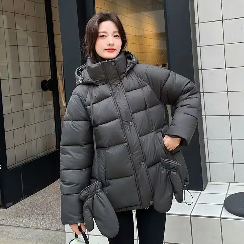 2026 New Women's Winter Jacket Winter Thicke Warm Down Cotton Coat Loose Hooded Gloves Female Cotton Padded Jacket Outerwear
2026 New Women's Winter Jacket Winter Thicke Warm Down Cotton Coat Loose Hooded Gloves Female Cotton Padded Jacket Outerwear