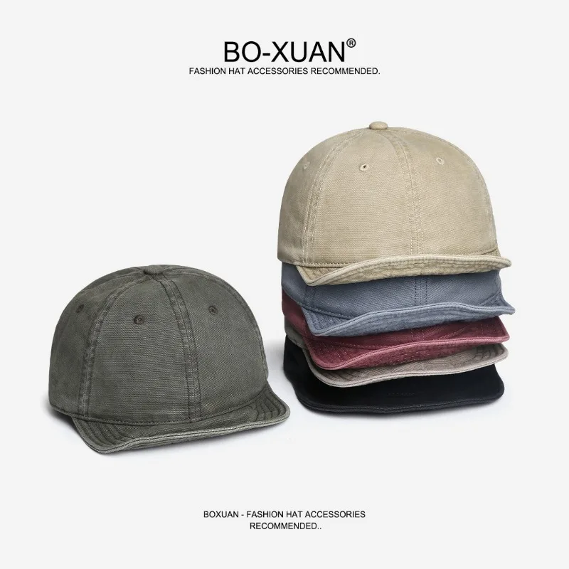 New Simple Washed Cotton Short Brim Baseball Cap Spring and Summer Men and Women Outdoor Shade Sunshade Flat Edge Hip Hop Hat
New Simple Washed Cotton Short Brim Baseball Cap Spring and Summer Men and Women Outdoor Shade Sunshade Flat Edge Hip Hop Hat