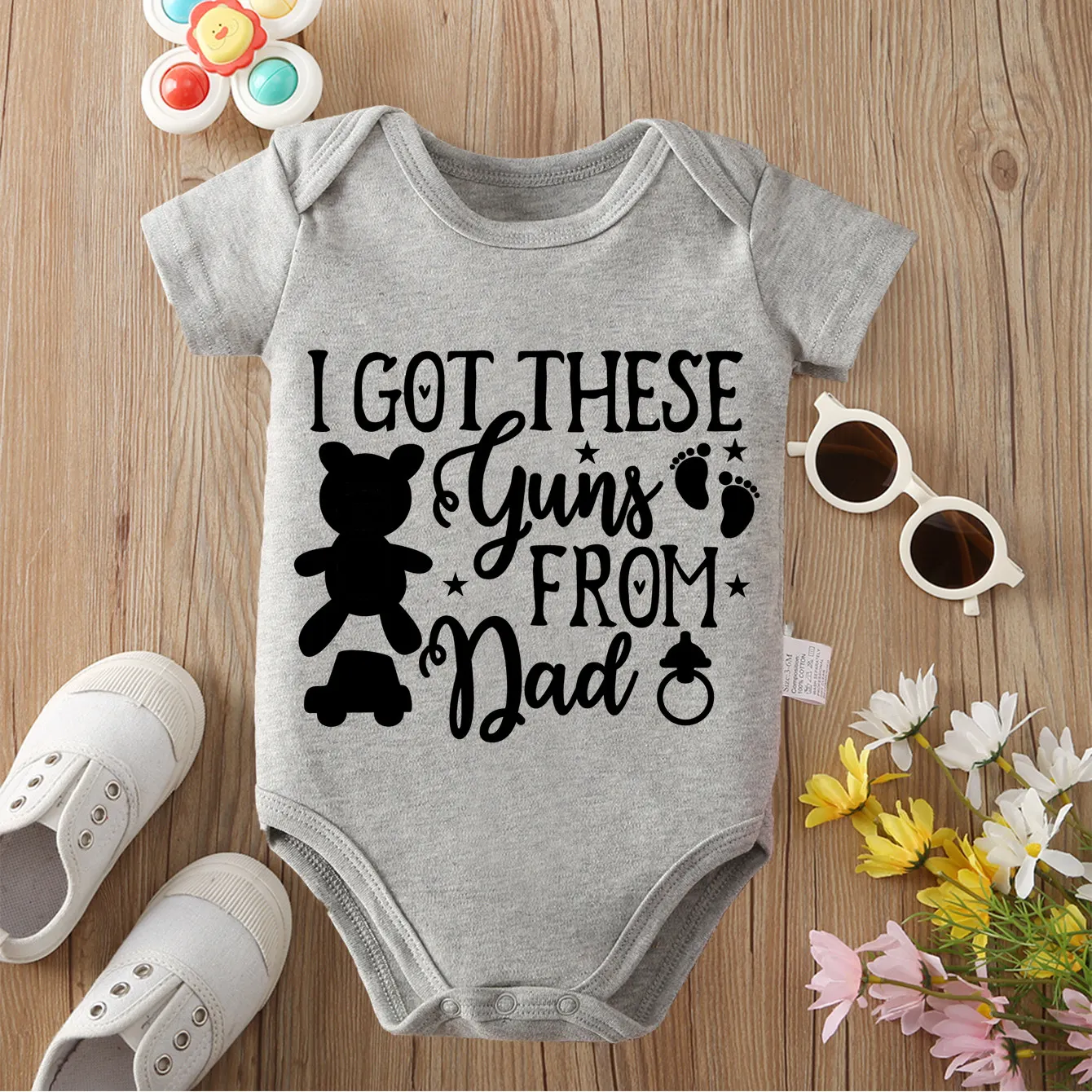 I Got These From Dad Print Cloths Pure Cotton Comfortable Onesie Bodysuit for Baby Jumpsuit for 0 To 12 Months Newborn
I Got These From Dad Print Cloths Pure Cotton Comfortable Onesie Bodysuit for Baby Jumpsuit for 0 To 12 Months Newborn