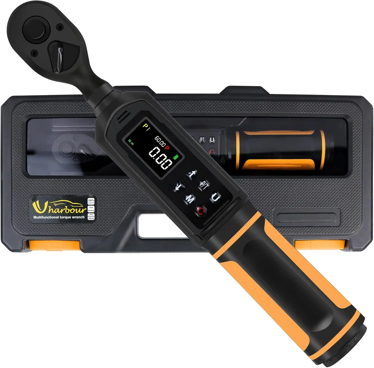 3/8" Digital Torque Wrench 0.66-44.29Ft.lbs with Dual Direction Ratchet, ±1% Accuracy Vibration and LED Alert for Automotive
3/8" Digital Torque Wrench 0.66-44.29Ft.lbs with Dual Direction Ratchet, ±1% Accuracy Vibration and LED Alert for Automotive