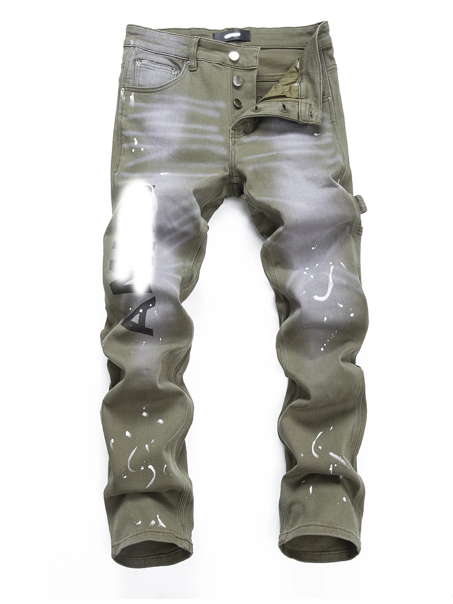 Мужские джинсы Slim Fit AMR MX American Style с эффектом расплесканных красок, длинные брюки, модная городская одежда, износостойкие
Мужские джинсы Slim Fit AMR MX American Style с эффектом расплесканных красок, длинные брюки, модная городская одежда, износостойкие