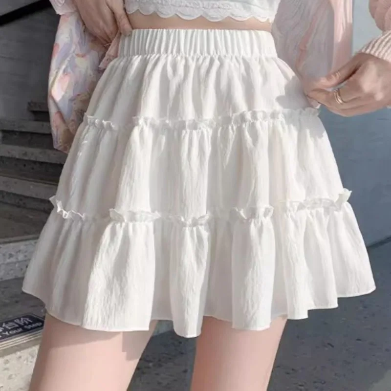 Skirts Women A-line Lovely Mini Design Korean Style Stylish All-match Elastic Waist Schoolgirls Casual Lady Solid Holiday Party
Skirts Women A-line Lovely Mini Design Korean Style Stylish All-match Elastic Waist Schoolgirls Casual Lady Solid Holiday Party