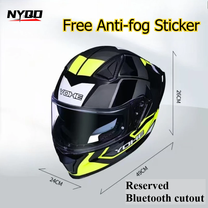Mens Womens Dual Lens Motorcycle Full Face Helmet Big Wing Bluetooth Ready Anti-Fog Gift Moto Cross Racing Casco
Mens Womens Dual Lens Motorcycle Full Face Helmet Big Wing Bluetooth Ready Anti-Fog Gift Moto Cross Racing Casco