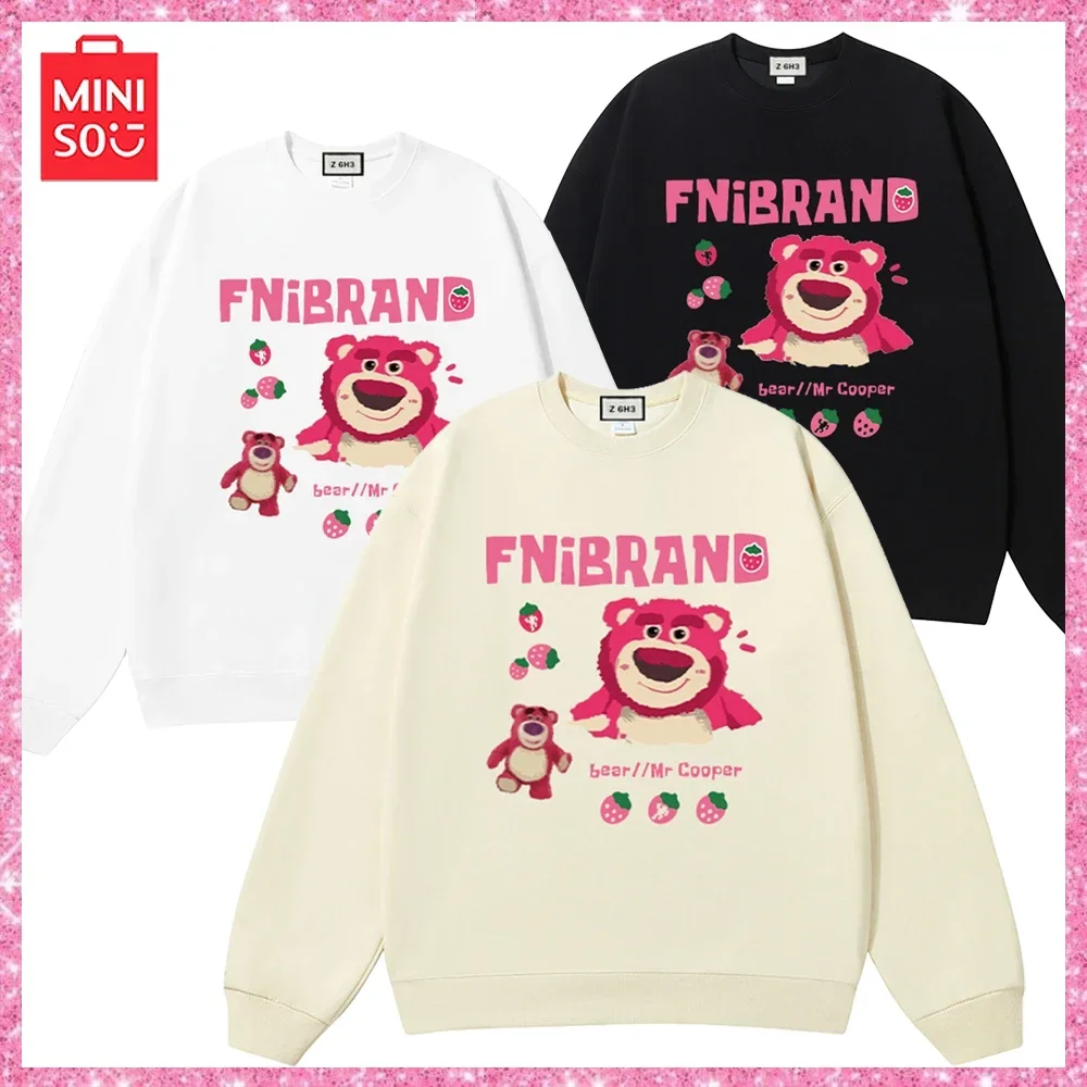 Miniso 2024 Lotso Autumn Winter Cartoon Letter Print Round Neck Loose Top Long Sleeve Hooded Couple Jacket Girl Birthday Gift
Miniso 2024 Lotso Autumn Winter Cartoon Letter Print Round Neck Loose Top Long Sleeve Hooded Couple Jacket Girl Birthday Gift