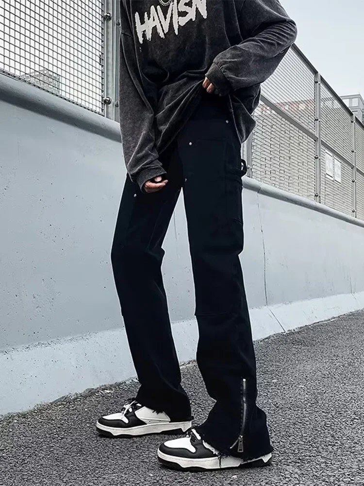 Dark Style Men's Loose Straight Leg Vintage American Vibe Denim Jeans Flared Wide Leg Long Pants Casual Youth Trend Autumn Wear
Dark Style Men's Loose Straight Leg Vintage American Vibe Denim Jeans Flared Wide Leg Long Pants Casual Youth Trend Autumn Wear