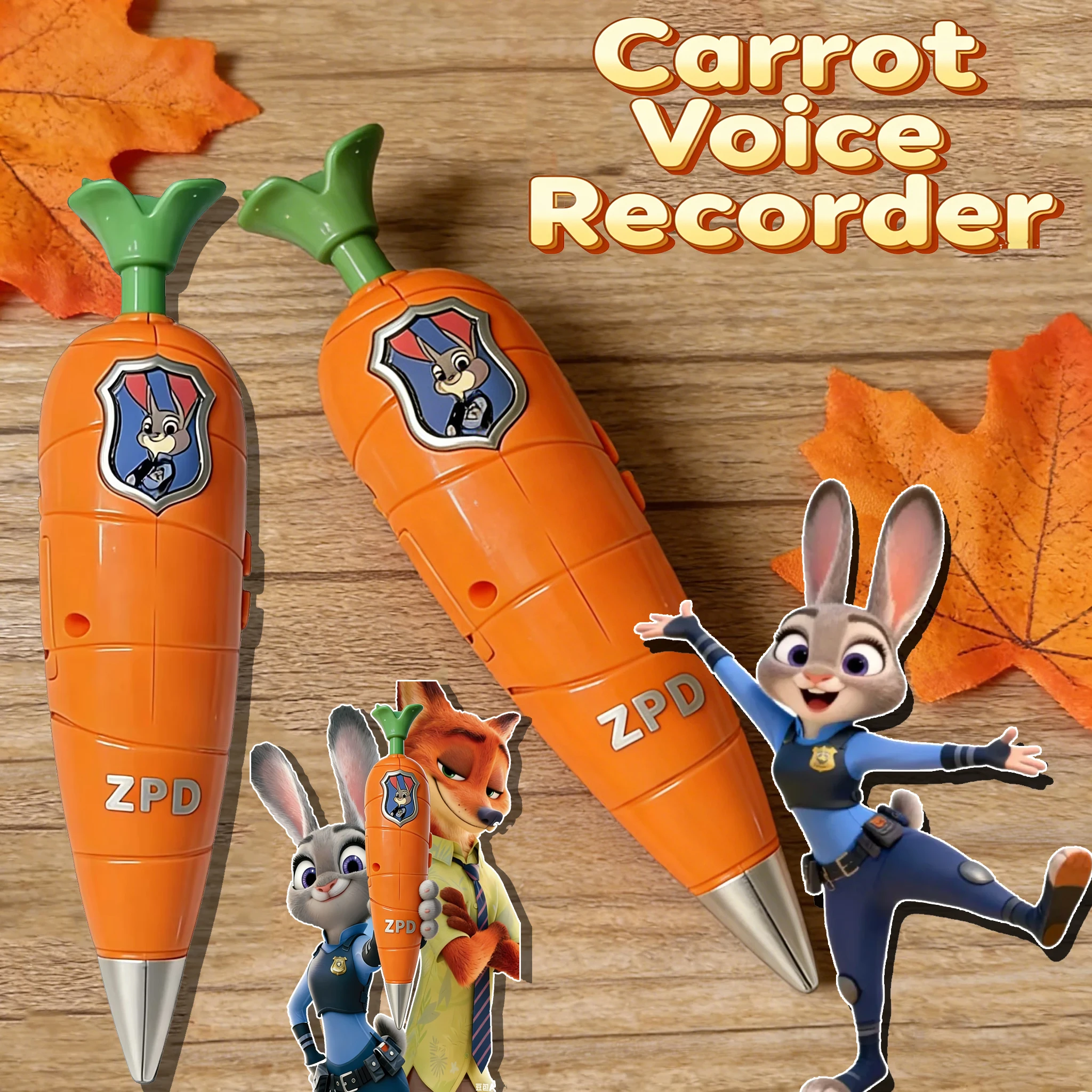Disney Zootopia 2 Carrot Recorder Pen | Judy & Nick Style for Kids | 60s Mini Recorder | 2-in-1 Gel Pen Stationery
Disney Zootopia 2 Carrot Recorder Pen | Judy & Nick Style for Kids | 60s Mini Recorder | 2-in-1 Gel Pen Stationery