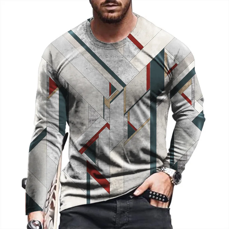 Men's Geometric 3D Printed Long Sleeve T-shirt Graphic T Shirt Autumn Casual Breathable Tops Vintage Street Harajuku Man Clothes
Men's Geometric 3D Printed Long Sleeve T-shirt Graphic T Shirt Autumn Casual Breathable Tops Vintage Street Harajuku Man Clothes