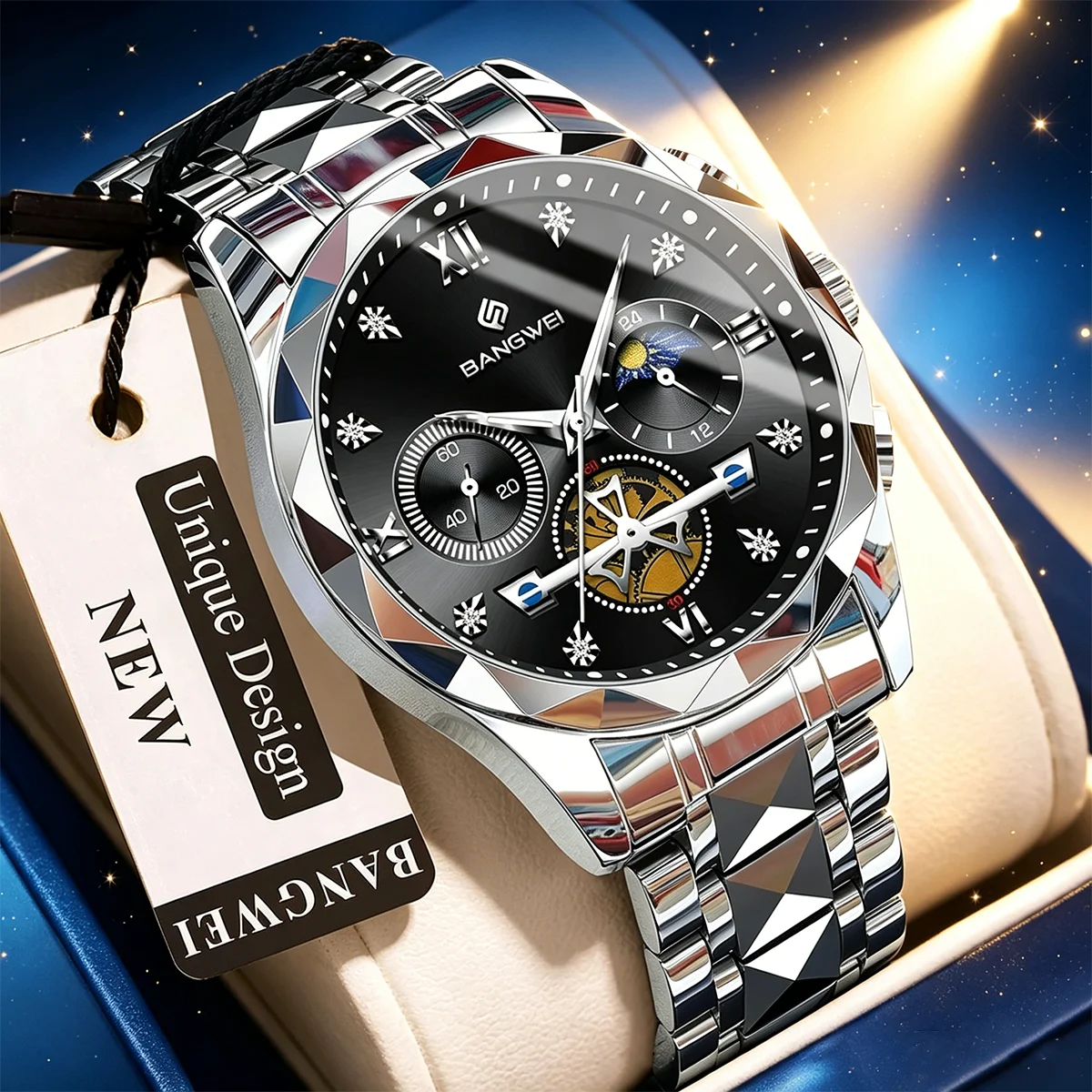 BANGWEI Military Watches For Men Stainless Steel Waterproof Luminous Luxury Chronograph Man Quartz Watch Sports Men's Wristwatch
BANGWEI Military Watches For Men Stainless Steel Waterproof Luminous Luxury Chronograph Man Quartz Watch Sports Men's Wristwatch