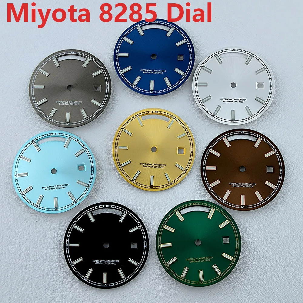 Miyota 8285 Dial 31mm Watch Dial Custom logo Dial Green Luminous dial Fit Miyota 8285 movement watch accessories
Miyota 8285 Dial 31mm Watch Dial Custom logo Dial Green Luminous dial Fit Miyota 8285 movement watch accessories
