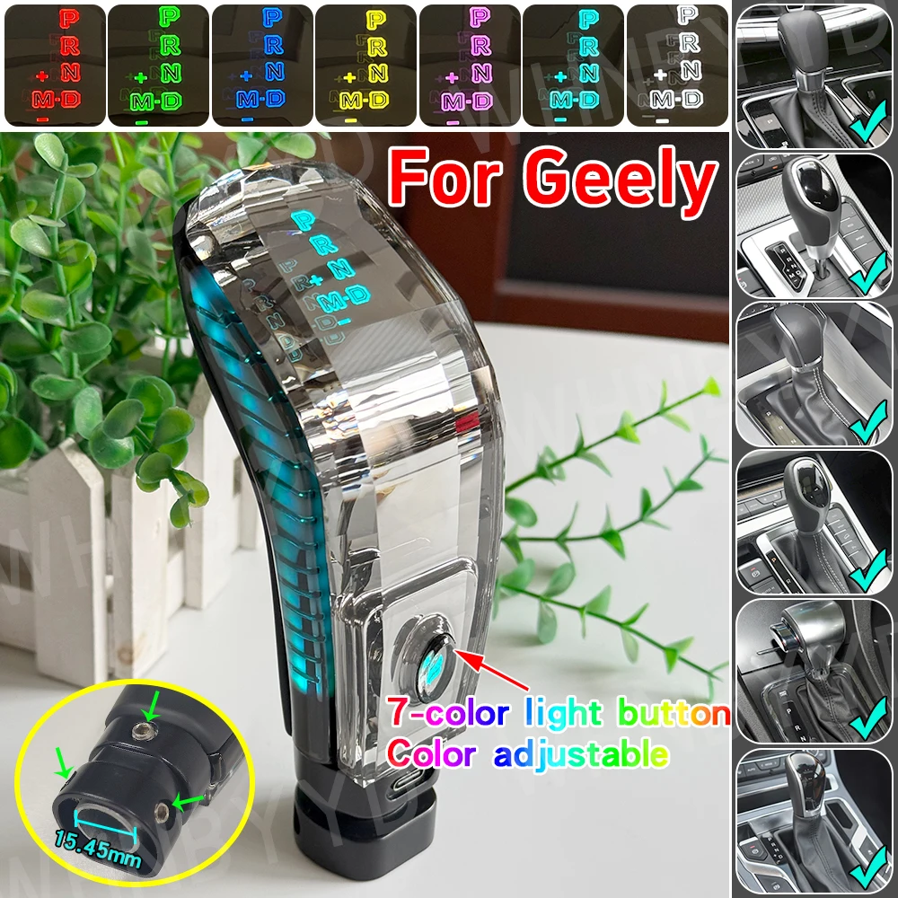 Car Modified Automatic Stick LED Crystal Gear Shift Knob Lever Shifter Head for Geely Vision Borui Binray Emgrand GX7Atlas Boyue
Car Modified Automatic Stick LED Crystal Gear Shift Knob Lever Shifter Head for Geely Vision Borui Binray Emgrand GX7Atlas Boyue
