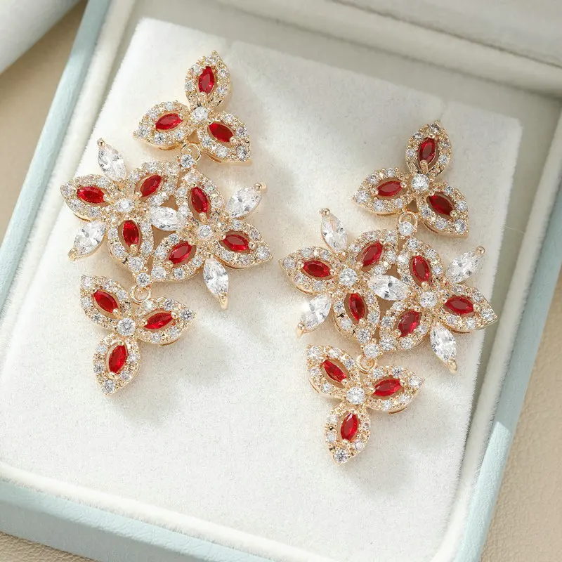 Роскошные женские серьги Bilincolor Fahsion с красным цветком
Роскошные женские серьги Bilincolor Fahsion с красным цветком