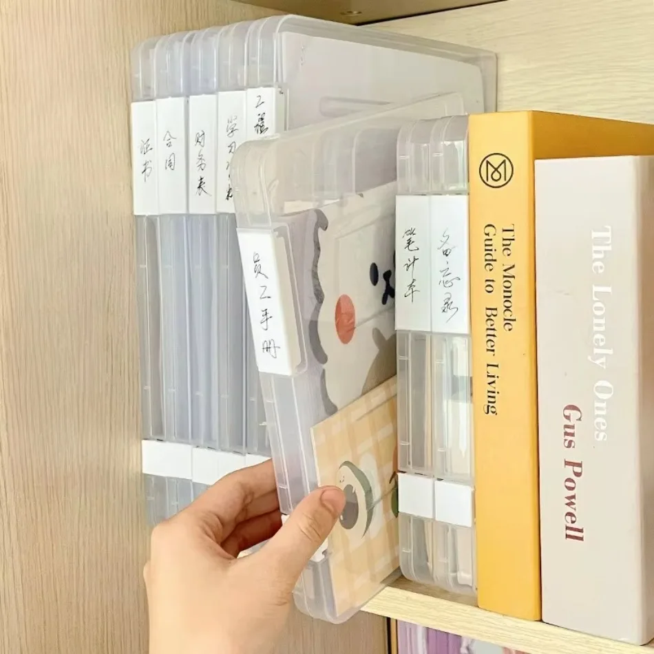 A4 File Storage Box Transparent Double Buckle Plastic Archive Box Waterproof and Dustproof Graduation Certificate Material Box
A4 File Storage Box Transparent Double Buckle Plastic Archive Box Waterproof and Dustproof Graduation Certificate Material Box