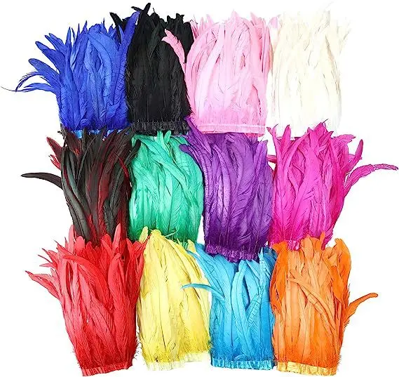 2 Meter Colorful Rooster Tail Feather Trim Ribbon on Tape for DIY Crafts Trimmings Sewing Carnival Decoration Plumas Decorativas
2 Meter Colorful Rooster Tail Feather Trim Ribbon on Tape for DIY Crafts Trimmings Sewing Carnival Decoration Plumas Decorativas