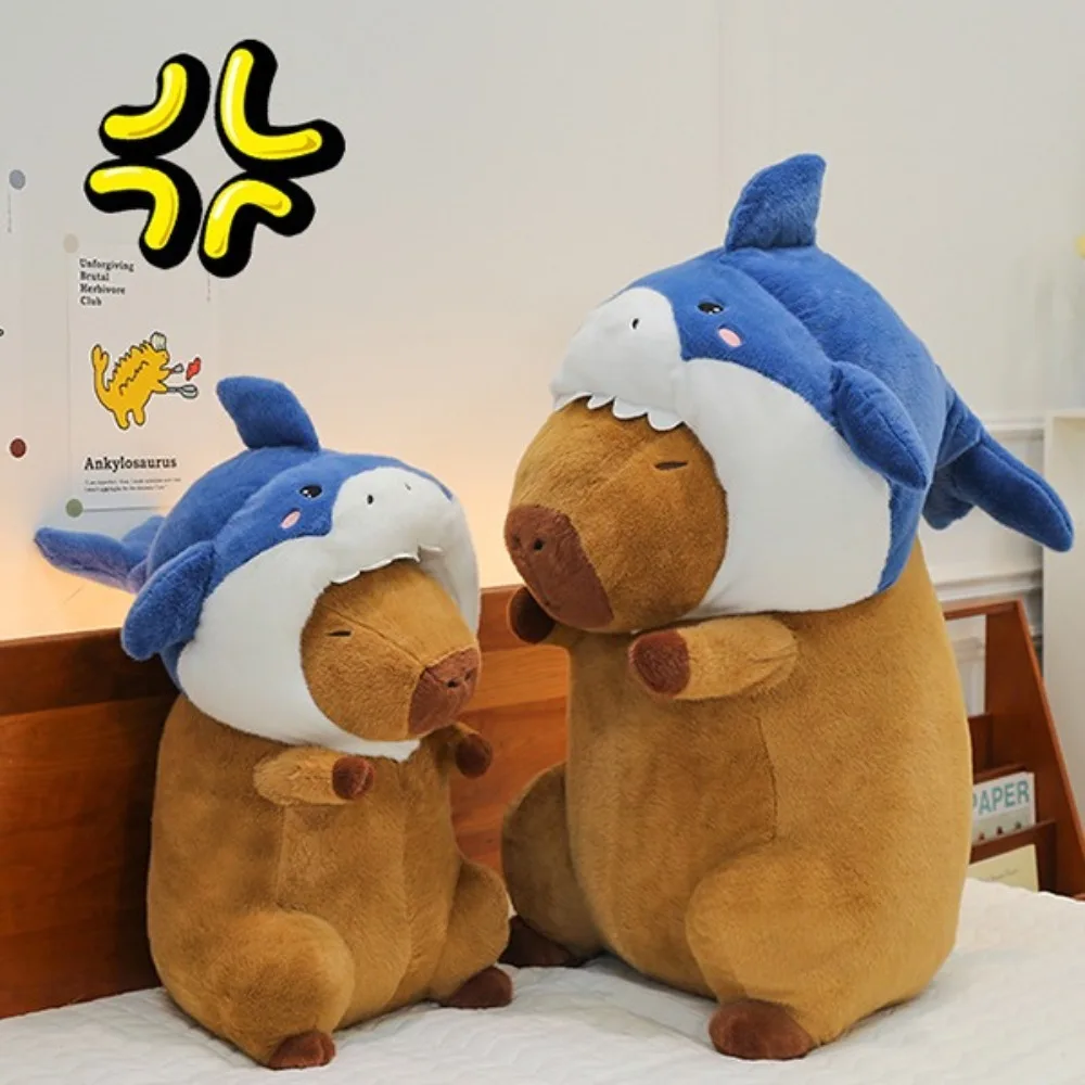 Cute Shark Headgear Capybara Plush Doll Dress Up Simulation Capybara Plush Toy Soft Cartoon Capibara Fluffty Doll Home Decor
Cute Shark Headgear Capybara Plush Doll Dress Up Simulation Capybara Plush Toy Soft Cartoon Capibara Fluffty Doll Home Decor