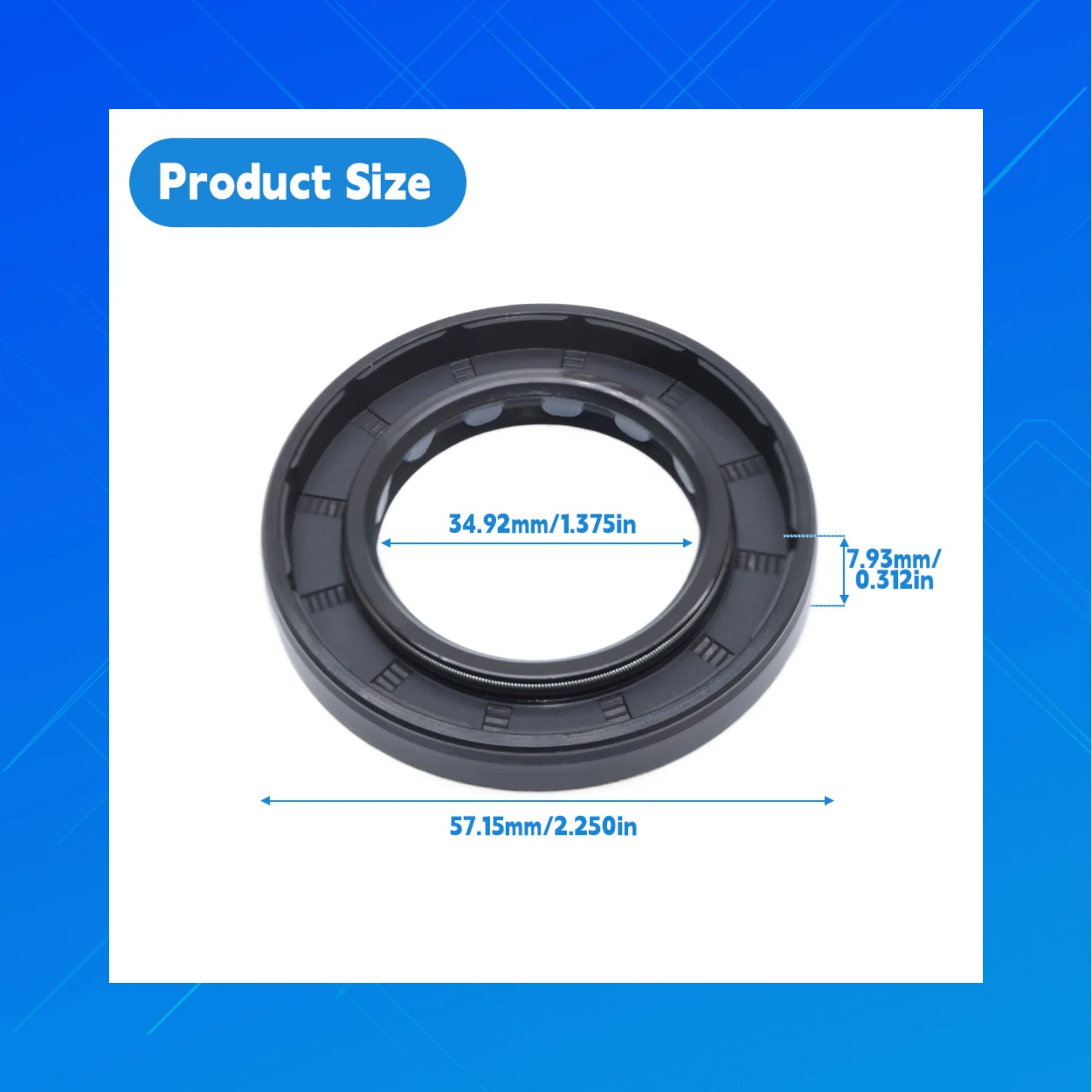 High-quality NBR oil seal for hydraulic pumps, the TCV type high-pressure oil seal with a size of 34.92x57.15x7.93mm.
High-quality NBR oil seal for hydraulic pumps, the TCV type high-pressure oil seal with a size of 34.92x57.15x7.93mm.
