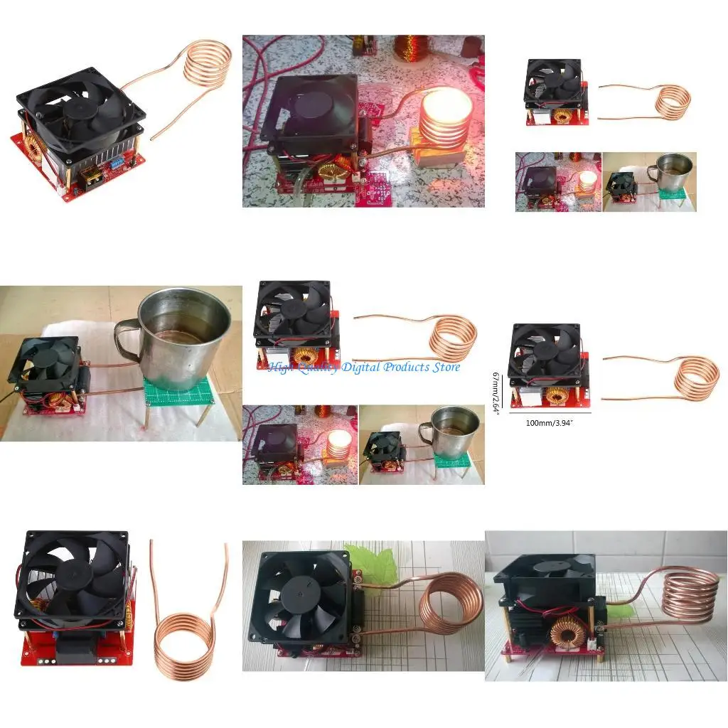 U2JE DC24-36V 20A 1000W ZVS Driver Model Induction Heating Board Module Heater With Copper Tube Replacement 100x100x85mm
U2JE DC24-36V 20A 1000W ZVS Driver Model Induction Heating Board Module Heater With Copper Tube Replacement 100x100x85mm