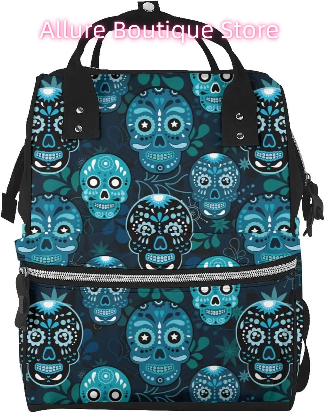 Blue Sugar Skull Diaper Bag Backpack for Women Large Capacity Nappy Bag Multifunction Waterproof Mummy Backpacks for Mom Dad
Blue Sugar Skull Diaper Bag Backpack for Women Large Capacity Nappy Bag Multifunction Waterproof Mummy Backpacks for Mom Dad