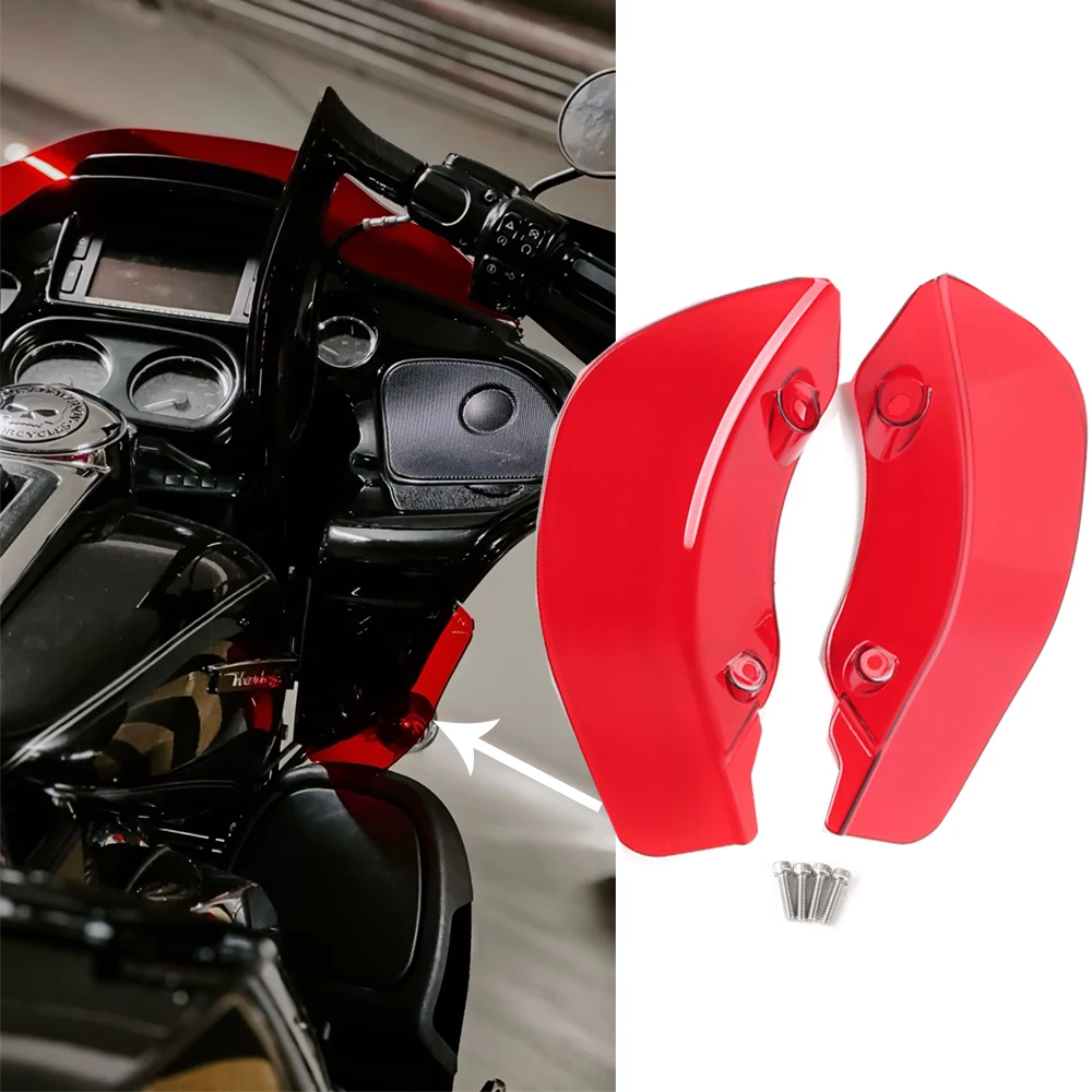 for Harley Road Glide FLTRX Side Wind Deflector Air Wing Cover Motorcycle Accessories Windshield Upper Fairing Panel 2015-2023
for Harley Road Glide FLTRX Side Wind Deflector Air Wing Cover Motorcycle Accessories Windshield Upper Fairing Panel 2015-2023