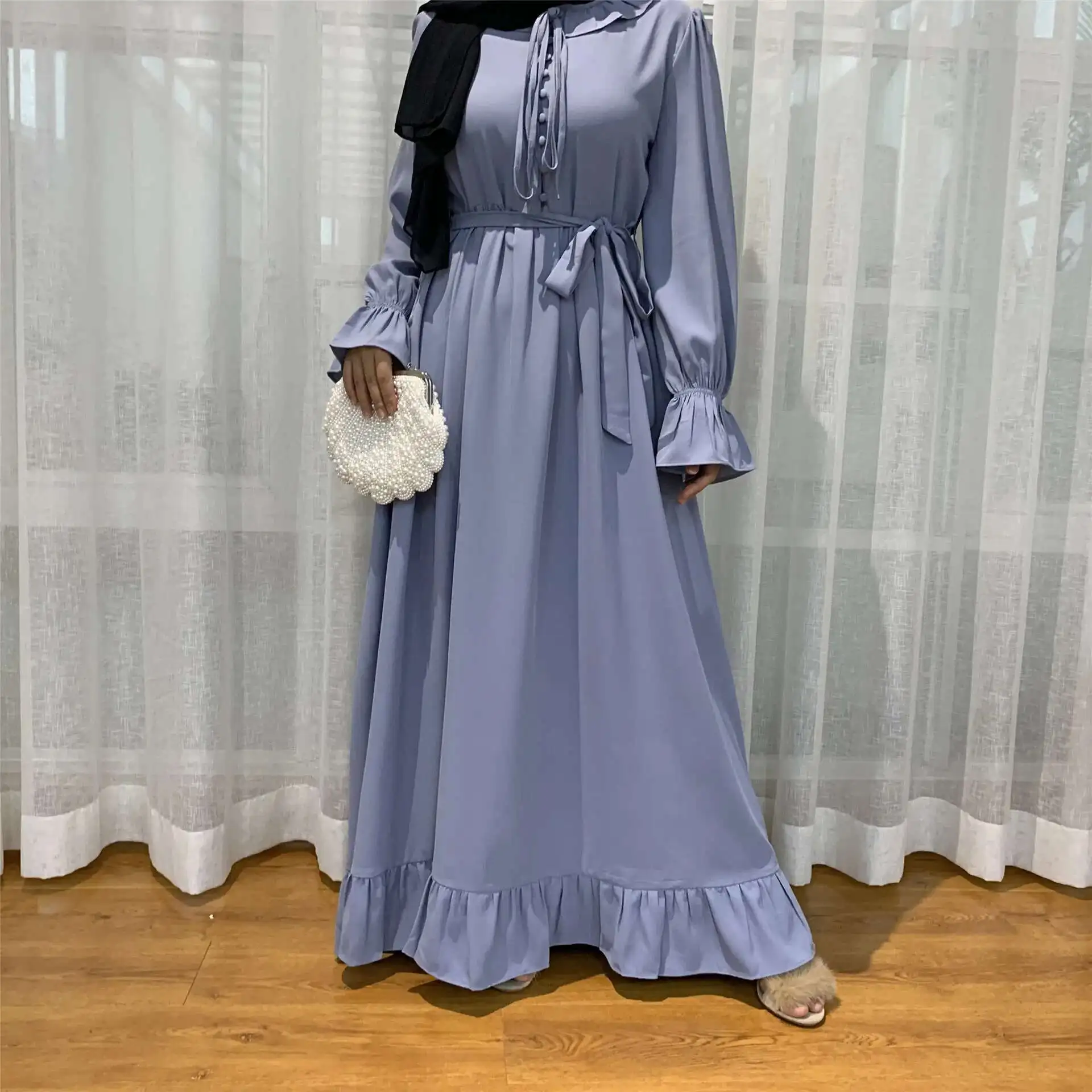 New Fashion Women's Solid Color Splicing Large Swing Muslim Dress 6389 Long Dress Robe Abaya Ramadan Dubai Luxury Islam Elegant
New Fashion Women's Solid Color Splicing Large Swing Muslim Dress 6389 Long Dress Robe Abaya Ramadan Dubai Luxury Islam Elegant