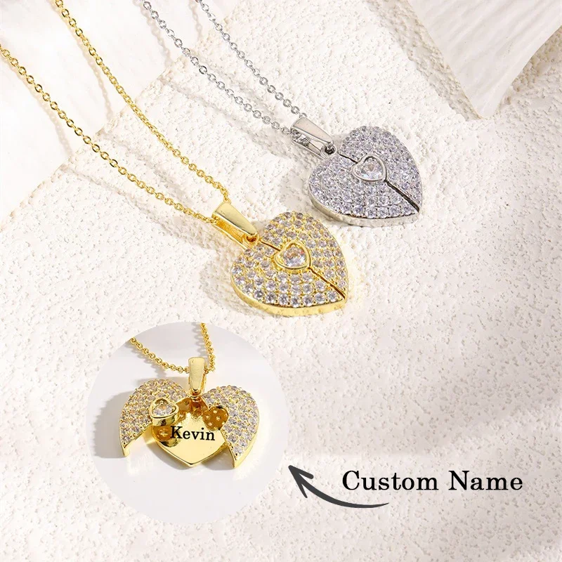 Personalized Angel Wing Locket Necklace for Women Custom Names Heart Shaped Necklace with Cubic Zirconia Memorial Jewelry
Personalized Angel Wing Locket Necklace for Women Custom Names Heart Shaped Necklace with Cubic Zirconia Memorial Jewelry