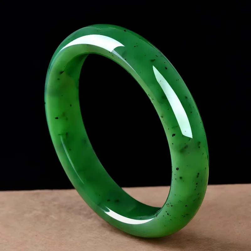 Xinjiang Hotan Jade Women, Jadeite Bracelet in Spinach Green with Certificate, Gift for Mom
Xinjiang Hotan Jade Women, Jadeite Bracelet in Spinach Green with Certificate, Gift for Mom