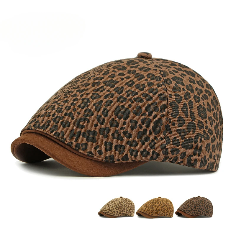 Spring Autumn New Leopard Print Adjustable Women Hat Beret Fedora Bucket Artist Cap
Spring Autumn New Leopard Print Adjustable Women Hat Beret Fedora Bucket Artist Cap