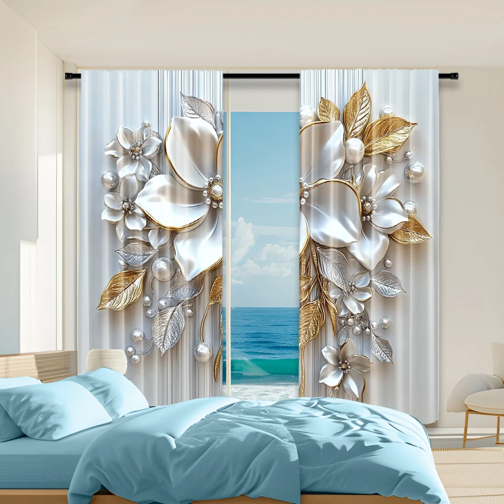 2Pcs Floral Botanical Print Curtains Rod Hole Design Polyester Perfect For Living Room Bedroom Kitchen Elegant Home Decor
2Pcs Floral Botanical Print Curtains Rod Hole Design Polyester Perfect For Living Room Bedroom Kitchen Elegant Home Decor