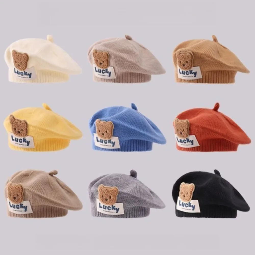 Детский берет с мультяшным медведем, зимняя теплая вязаная детская шапка-бини для маленьких девочек, однотонные шапки принцессы художника для маленьких девочек
Детский берет с мультяшным медведем, зимняя теплая вязаная детская шапка-бини для маленьких девочек, однотонные шапки принцессы художника для маленьких девочек