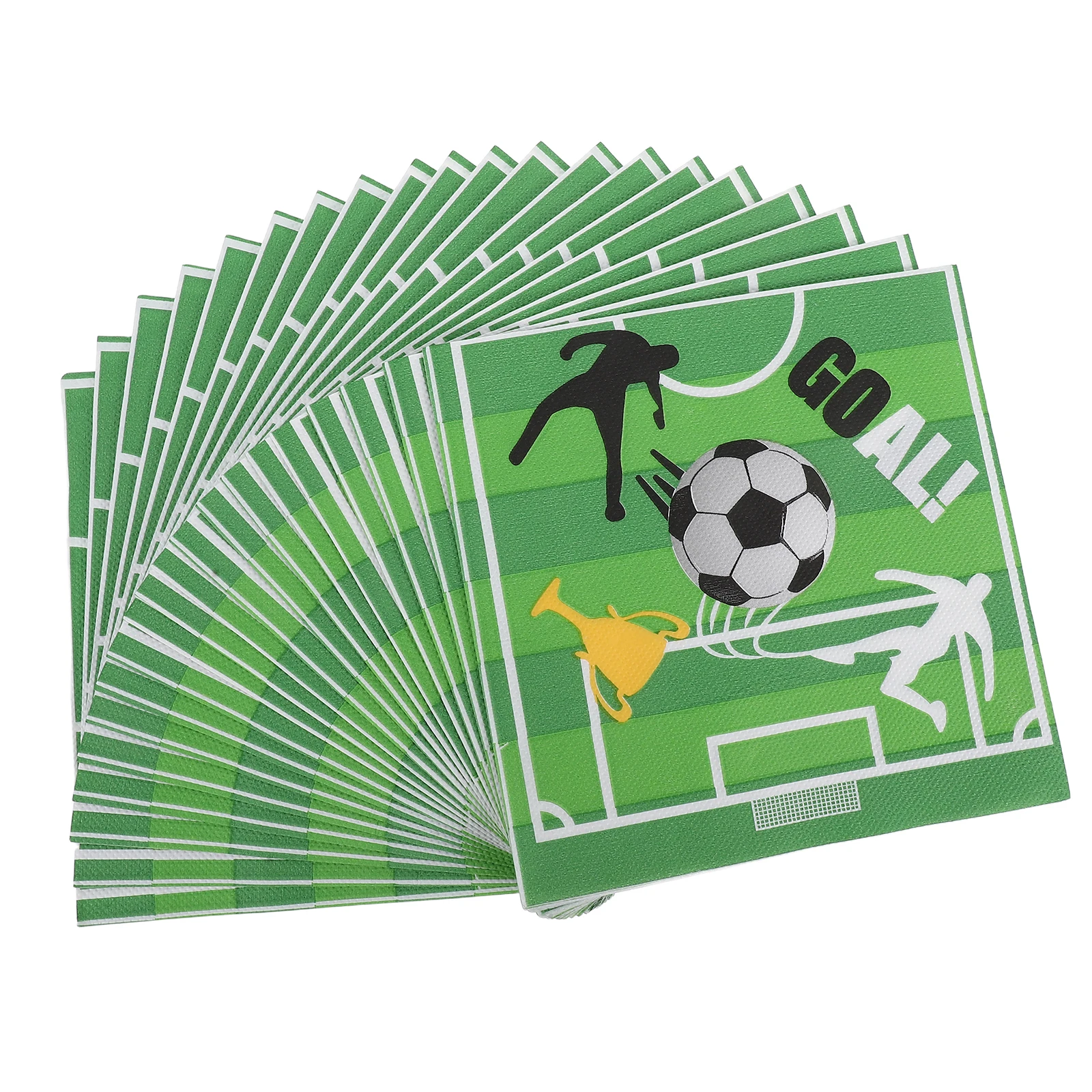 20 Pcs Accessories Printed Disposable Napkins Soccer Party Supplies Disposable Cocktail Napkins for Celebration
20 Pcs Accessories Printed Disposable Napkins Soccer Party Supplies Disposable Cocktail Napkins for Celebration