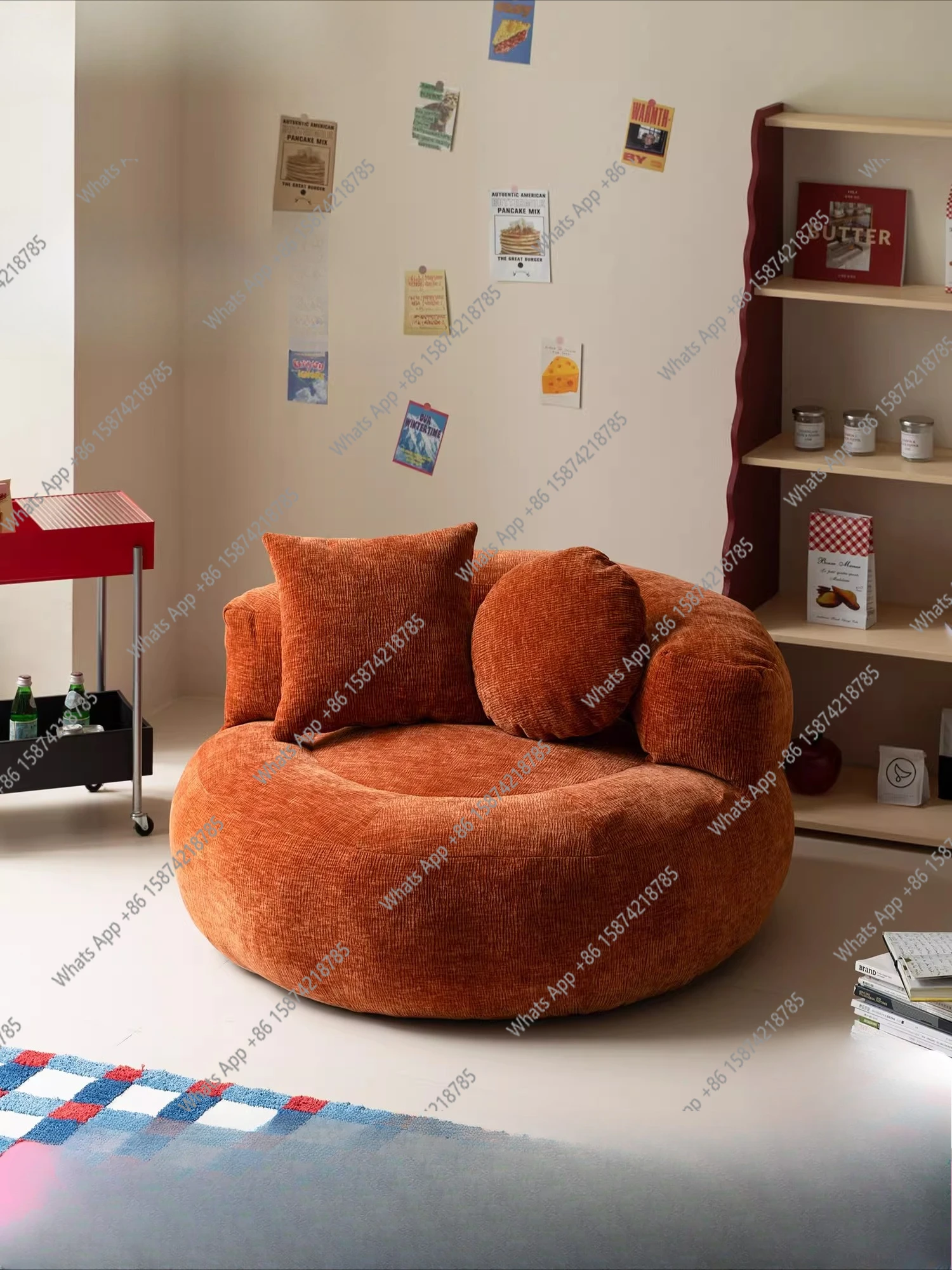 Medieval fabric sofa Italian lazy sofa single living room single chair round sofa
Medieval fabric sofa Italian lazy sofa single living room single chair round sofa